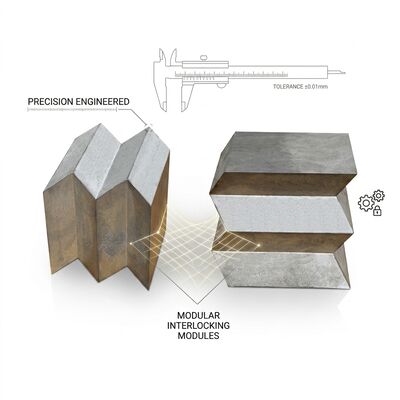 99.99% di piombo puro mattoni di schermatura con design di bloccaggio e dimensioni personalizzabili per CT Room