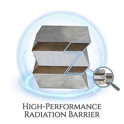Clinica dentistica a raggi X Interlocking Lead Radiation Shielding Bricks con interlock single-herringbone e 99,99% di piombo puro in design compatto